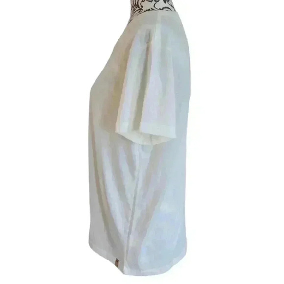 Tentree T-Shirt Artist Series Logo New With Tags Cloud White Amber Glow Women  M - Picture 4 of 16